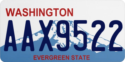 WA license plate AAX9522