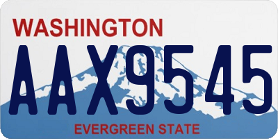 WA license plate AAX9545