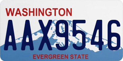 WA license plate AAX9546