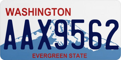 WA license plate AAX9562