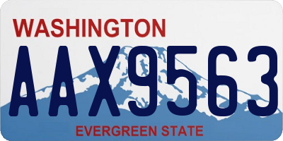 WA license plate AAX9563