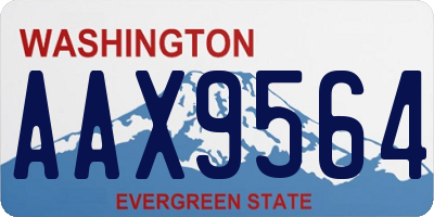 WA license plate AAX9564