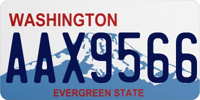 WA license plate AAX9566