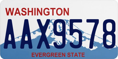 WA license plate AAX9578