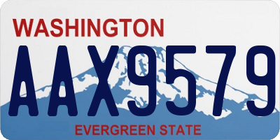 WA license plate AAX9579