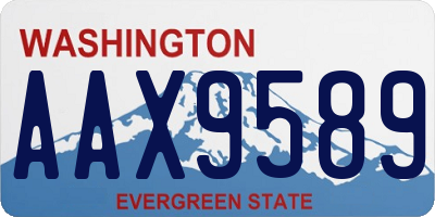 WA license plate AAX9589
