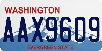 WA license plate AAX9609