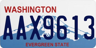 WA license plate AAX9613