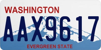 WA license plate AAX9617