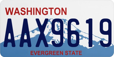 WA license plate AAX9619