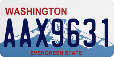 WA license plate AAX9631