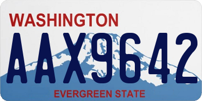 WA license plate AAX9642