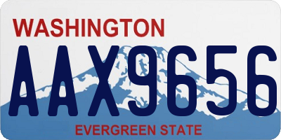 WA license plate AAX9656