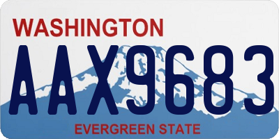 WA license plate AAX9683