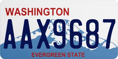 WA license plate AAX9687