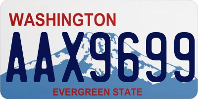 WA license plate AAX9699