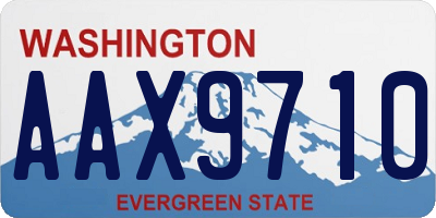 WA license plate AAX9710