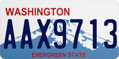 WA license plate AAX9713