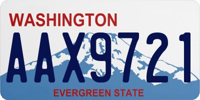 WA license plate AAX9721