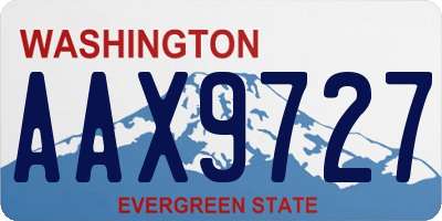 WA license plate AAX9727