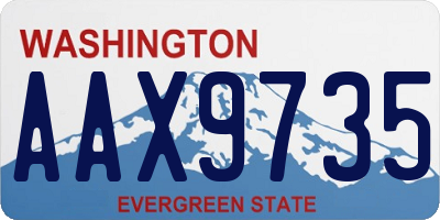 WA license plate AAX9735