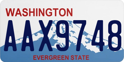 WA license plate AAX9748