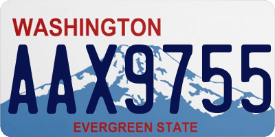 WA license plate AAX9755