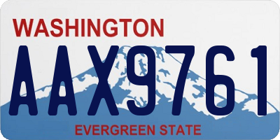 WA license plate AAX9761