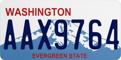 WA license plate AAX9764