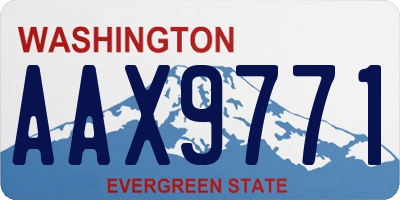 WA license plate AAX9771