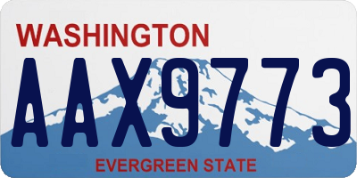 WA license plate AAX9773