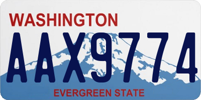 WA license plate AAX9774