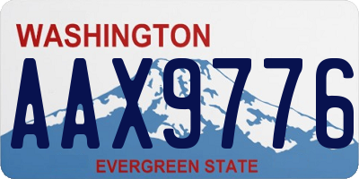 WA license plate AAX9776