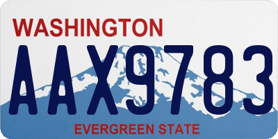 WA license plate AAX9783