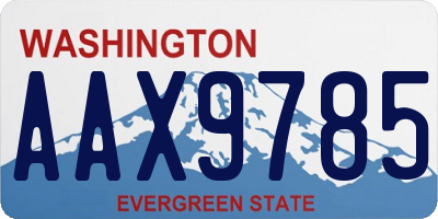 WA license plate AAX9785