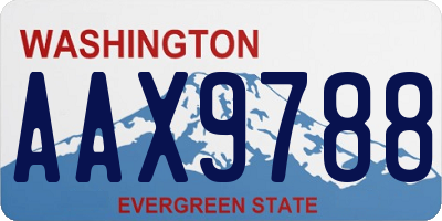 WA license plate AAX9788