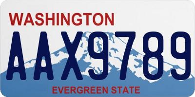 WA license plate AAX9789