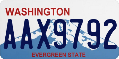 WA license plate AAX9792