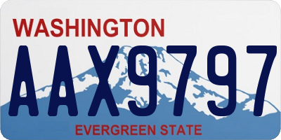 WA license plate AAX9797