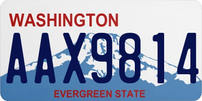 WA license plate AAX9814