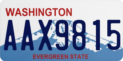 WA license plate AAX9815