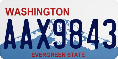 WA license plate AAX9843
