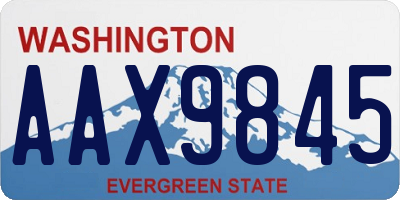 WA license plate AAX9845