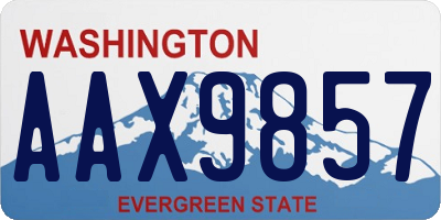 WA license plate AAX9857