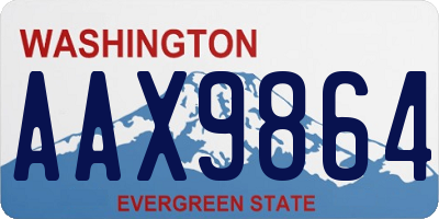 WA license plate AAX9864