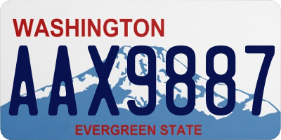 WA license plate AAX9887
