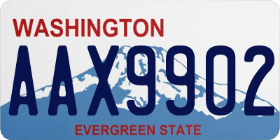 WA license plate AAX9902