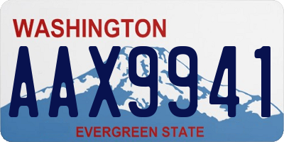 WA license plate AAX9941