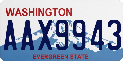 WA license plate AAX9943
