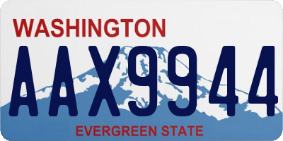 WA license plate AAX9944